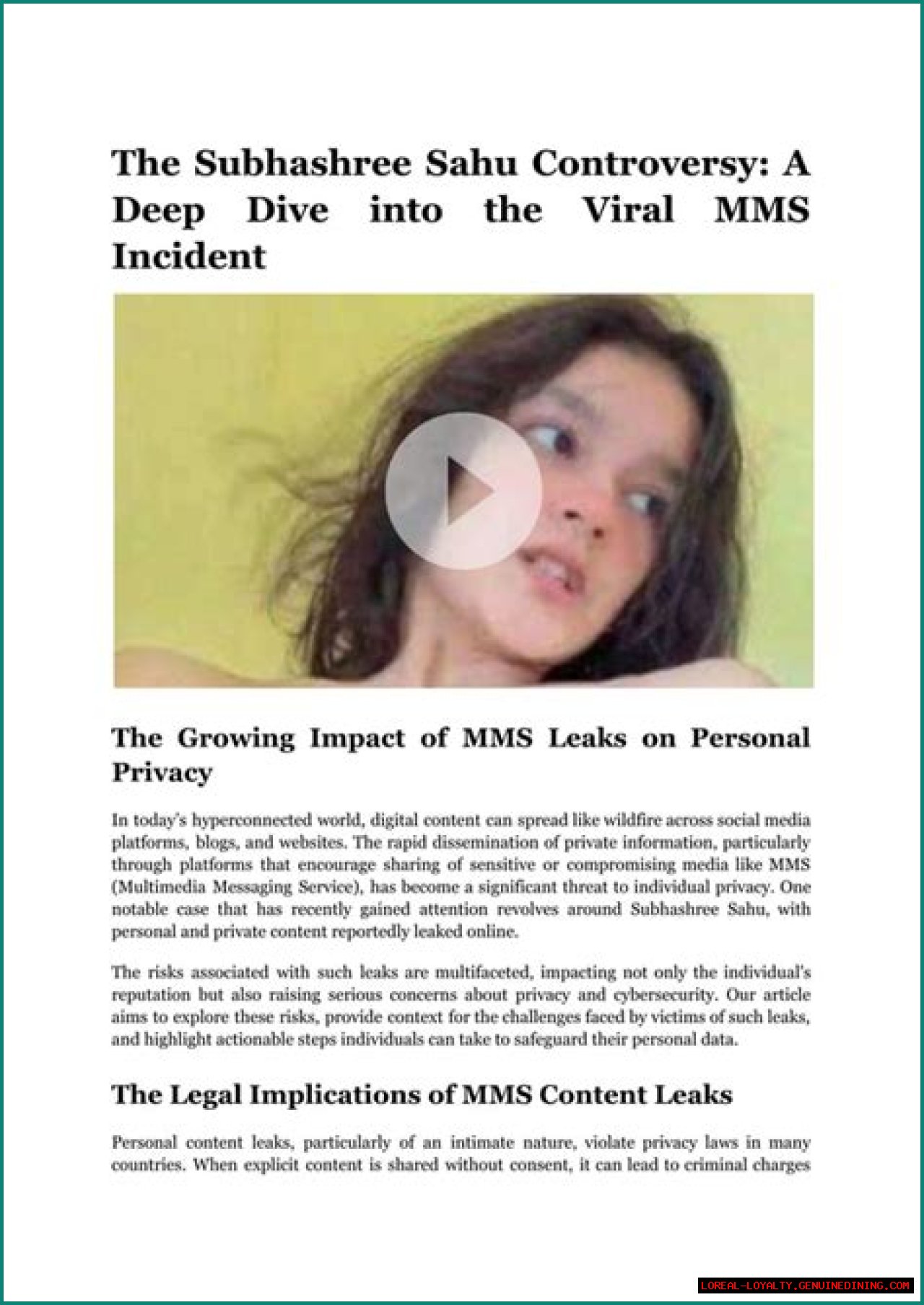 Shubhshree Sahu Viral MMS Video: Unpacking The Controversy And Its Impact